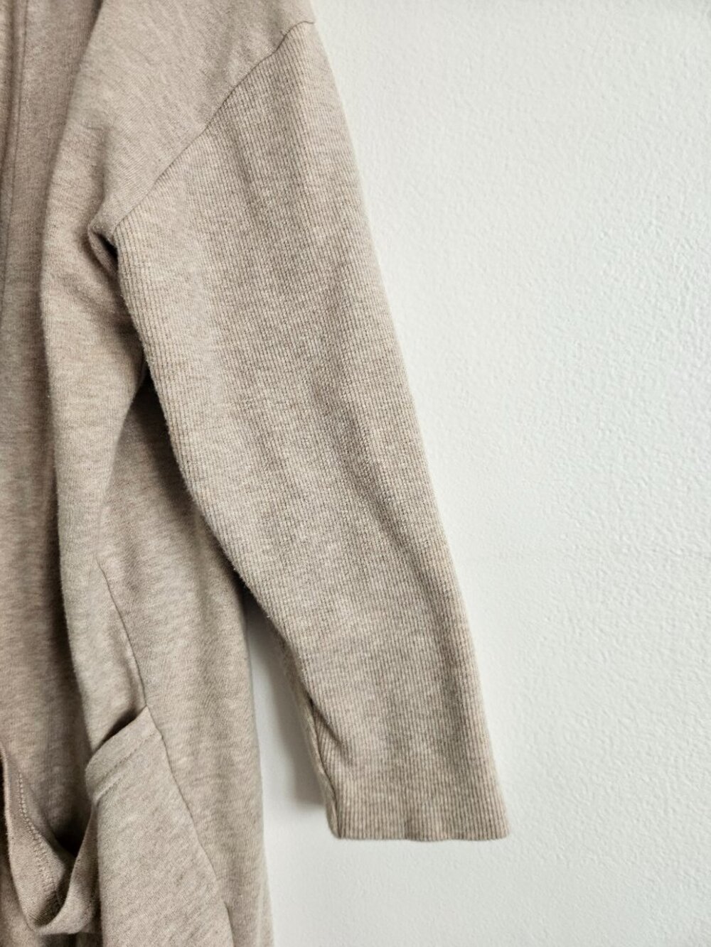 Pact Brooklyn Cardigan XS/S Wheat Heather Organic Cotton Minimalist Travel Comfy - Picture 6 of 8